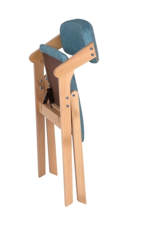 Стул складной Томас бук, ткань Айсберг логан