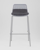 Стул барный Louran с подушкой серый