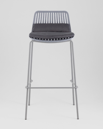 Стул барный Louran с подушкой серый