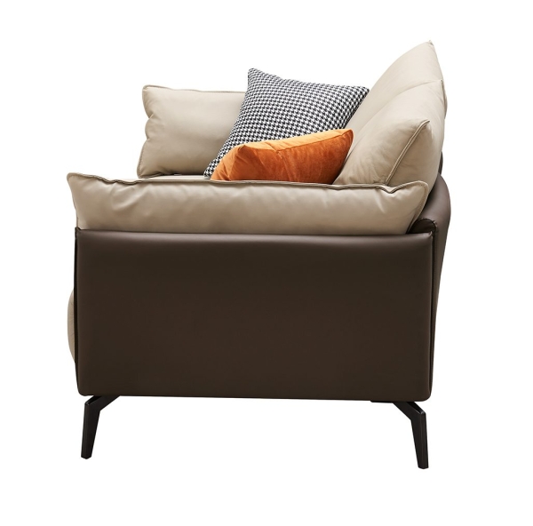 Диван ELEGANTE NAPPA SF015 (2-х местный) бежевый/коричневый