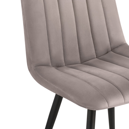 Стул на металлокаркасе Дани латте велюр velutto 08, черный