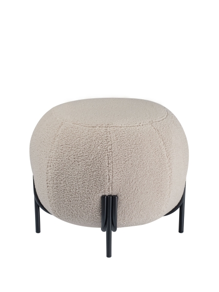 Пуф круглый Флойд бежевый экомех HUSH 130