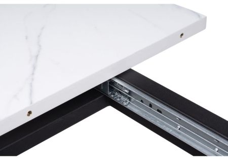 Стол деревянный Бетина мрамор белый, черный