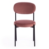 Стул REVO (mod. 7033) ткань и металл, 47х54х82 см, высота до сиденья 47 см, коралловый бархат 15, черный