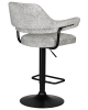Стул барный CHARLY BLACK светло-серый твид LEO04