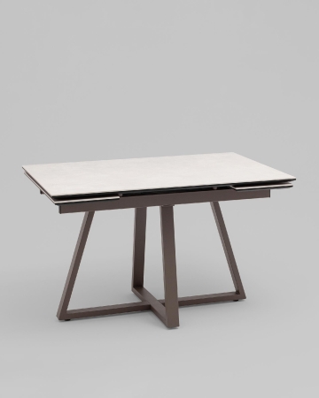 Стол Керас 120-180/80/75, столешница керамика Carmen light grey