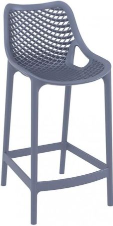 Стул пластиковый полубарный Air Bar 65 серый