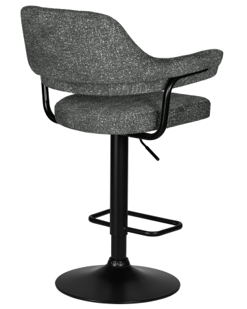 Стул барный CHARLY BLACK серый твид LEO11