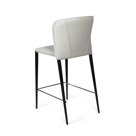 Стул полубарный Albert кожа белый