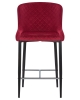 Стул полубарный CHRISTIAN'65 черные ножки, бордовый велюр V108-85