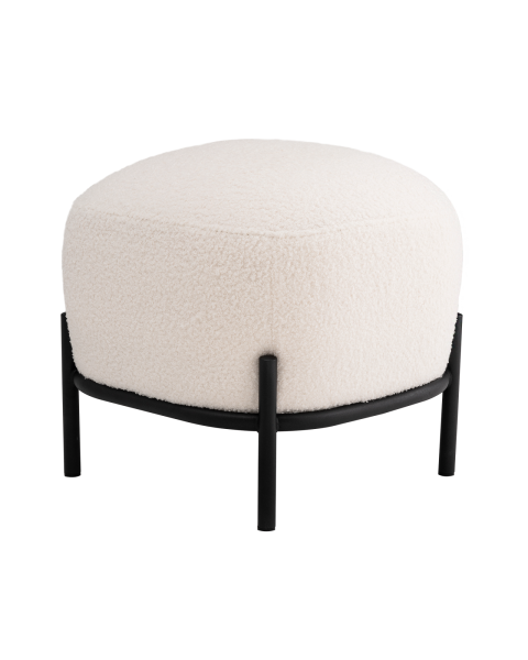 Пуф Стоун букле Fluffy молочный