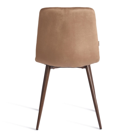 Стул CHILLY орех, велюр и металл, мягкое сиденье, без подлокотников