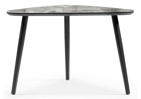 Стеклянный стол Рамси мрамор серый