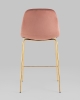 Стул полубарный Валенсия SN ткань розовый золотые ножки