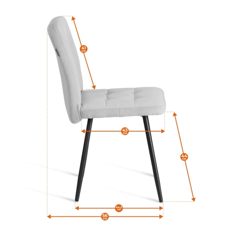 Стул обеденный Medeo зеленый, велюр и металл, мягкое сиденье, без подлокотников