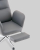 Кресло руководителя Solid TopChairs с оттоманкой серый