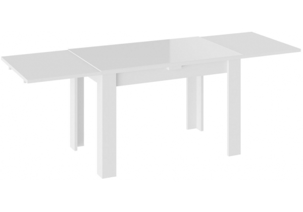 Стол стеклянный Норман тип 1 белый, стекло белый глянец Стол стеклянный Норман тип 1 белый, стекло белый глянец