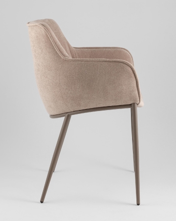 Стул Твигги шенилл бежевый с бежево-серым каркасом