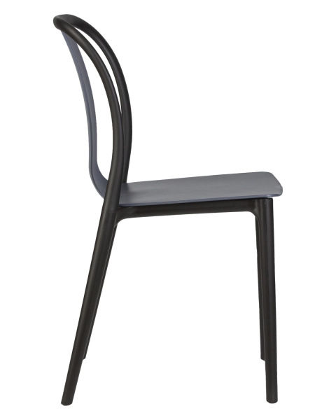 Набор 4 шт Стул обеденный ADAM, черный и серо-голубой