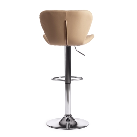 Стул барный AVIONIC (mod. KY712A) металл, экокожа, 45*53*86-107 см, бежевый, хром