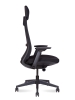 Кресло офисное Oslo черный, ткань и пластик, мягкое сиденье, с подлокотниками