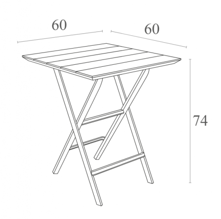 Стол пластиковый складной Siesta Contract Helen Folding Table 60