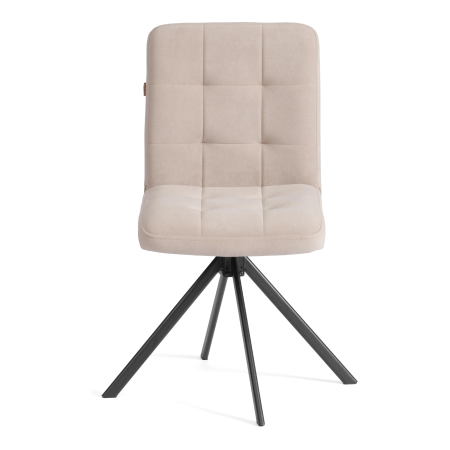 Стул обеденный Medeo бежевый с черными ножками