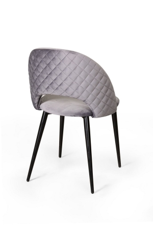 Стул Max ромб, бархат светло-серый