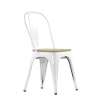Стул Tolix style Wood белый Стул Tolix style Wood белый
