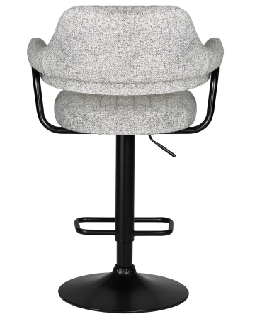 Стул барный CHARLY BLACK светло-серый твид LEO04