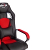 Кресло DRIVER (22) экокожа и ткань, черный и красный