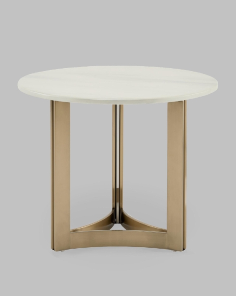 Журнальный столик Кассия 60*60 см светлая керамика