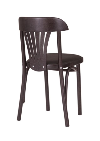 Стул Астра классик мягкий венге, экокожа черная