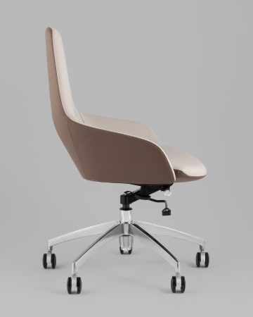 Кресло офисное Soulo TopChairs светло-серый, коричневый