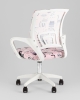 Кресло офисное TopChairs Simple SN Junior принт Pink Cats пластик белый