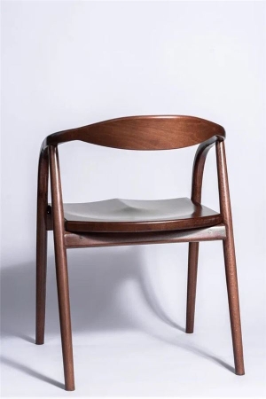 Деревянное полукресло венское Diona светлый орех с твердым сиденьем