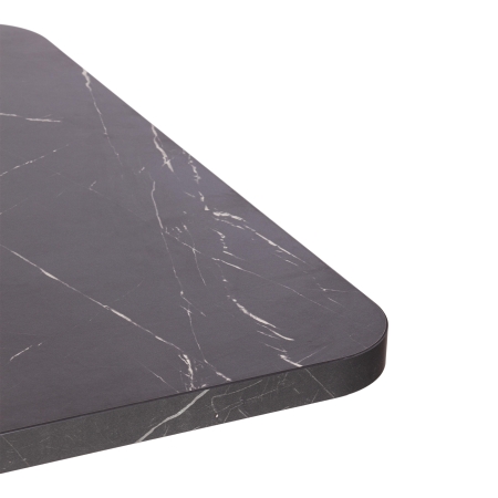 Стол обеденный SMART ЛДСП, 105-140х68,6х75 см, мрамор блэк роял, белый
