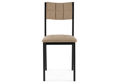 Стул на металлокаркасе Бекал латте, черный матовый