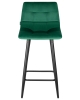Стул полубарный OLIVIA черные матовые ножки, зеленый велюр 108-64