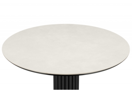 Керамический стол Кэмерон 90 carmen light grey, черный