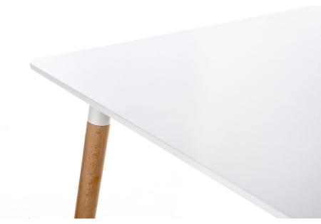 Стол Table 110 белый, светлое дерево