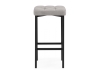 Барный стул Лофт серый (катания сильвер), черный