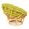 Кресло "PAPASAN" 23/01 W, с подушкой, мед, флок олива 23