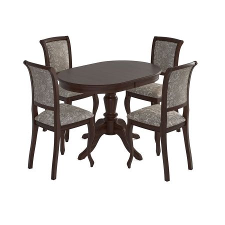 Стол "Капелла-2" темный орех, шпон дуб тип 2 Стол "Капелла-2" темный орех, шпон дуб тип 2