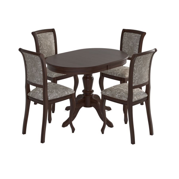 Стол "Капелла-2" темный орех, шпон дуб тип 2 Стол "Капелла-2" темный орех, шпон дуб тип 2