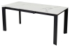 Стол CORNER 120 GLOSS STATUARIO WHITE SINTERED STONE, BLACK
