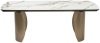 Стол BRONTE 200 раскладной KL-188 Контрастный мрамор матовый, итальянская керамика, Шампань