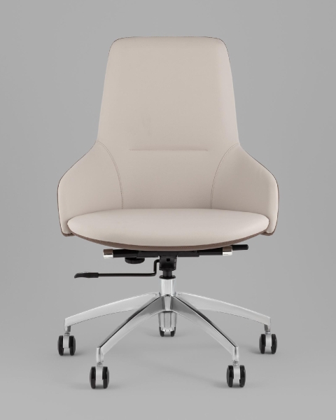 Кресло офисное Soulo TopChairs светло-серый, коричневый