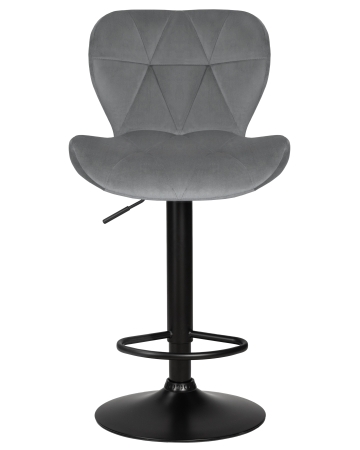 Стул барный BARNY черный, серый велюр MJ9-75