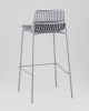Стул барный Louran с подушкой серый